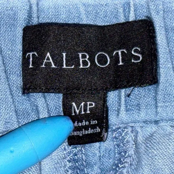 Talbots Light Blue Cropped Pants - Picture 7 of 13